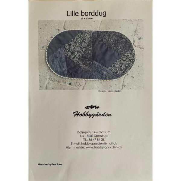 Mønster - Hobbygården - Lille borddug - Håndsyning
