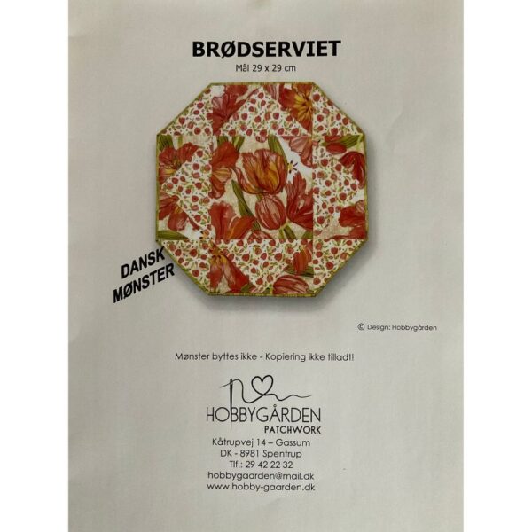 Mønster - Hobbygården - Brødserviet - Maskin- og håndsyning