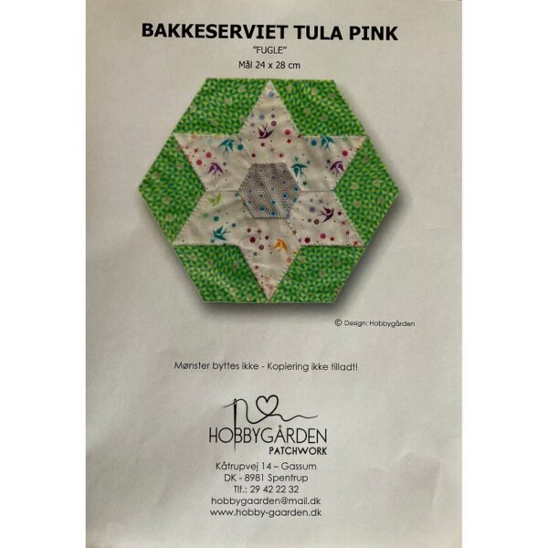 Mønster - Hobbygården - Bakkeserviet Tula Pink "Fugle" - Håndsyning