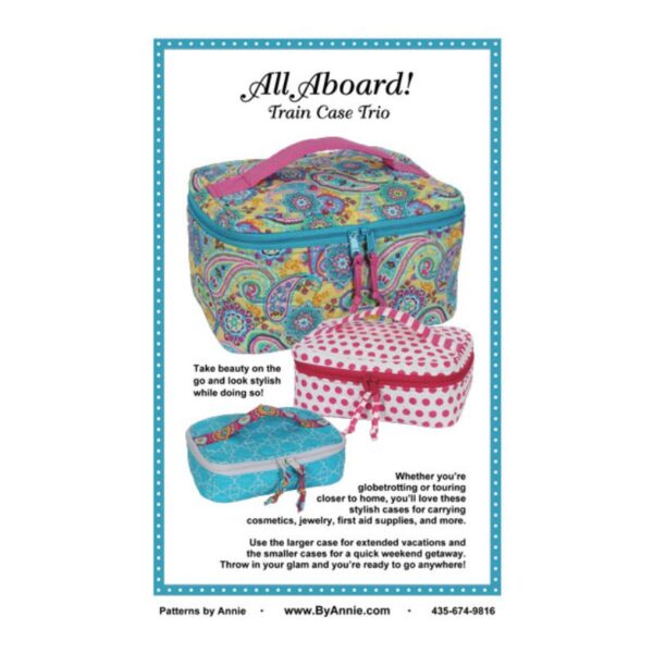 Mønster - By Annie - All Aboard! Train Case Trio