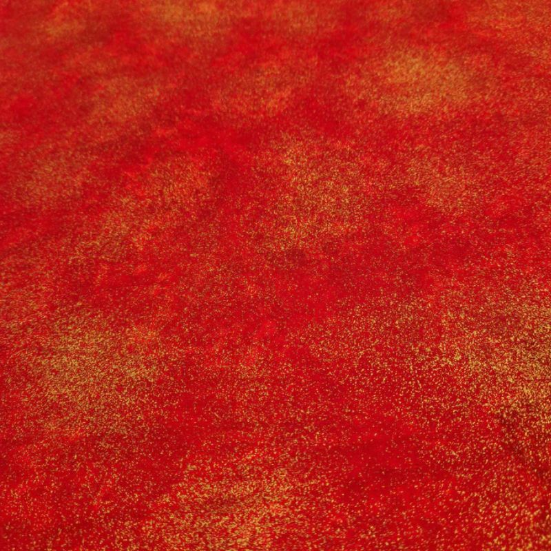 Stof - Jul - Rød med guld metallic